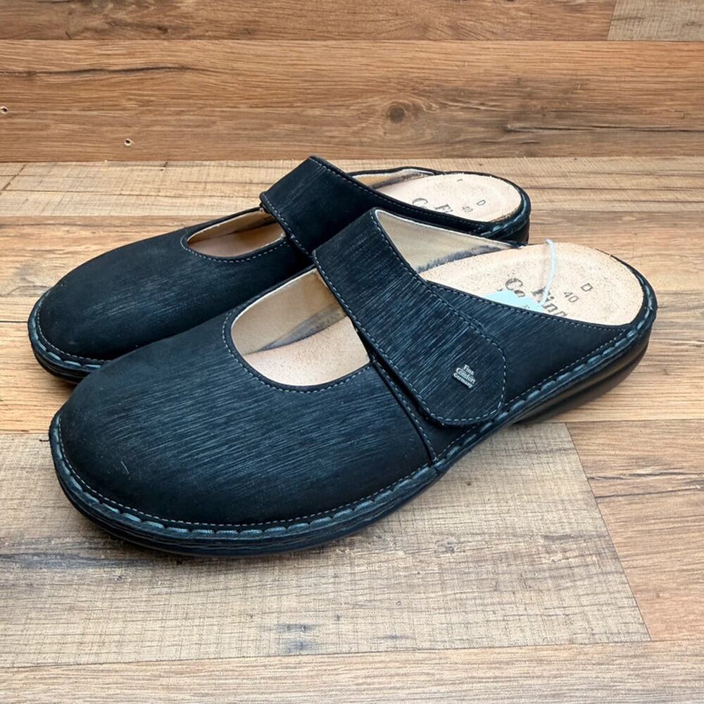 Finn Comfort Stanford Wo’s size L9 40EU Mules Shoes black leather